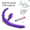Strapless Strapon Dildo Vibrator Big Butt Plug Anal Toys for Adults Strap-ons for Sex Lesbian Double Dildo Vibrators Clitoral Vaginal Anal Stimulator