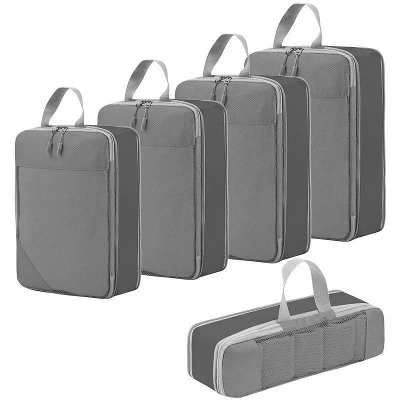 Travel Storage Bag Compressible Packing Cubes Carry on Travel Suitcase Luggage Organizer Foldable Waterproof Handbag Travel Bag