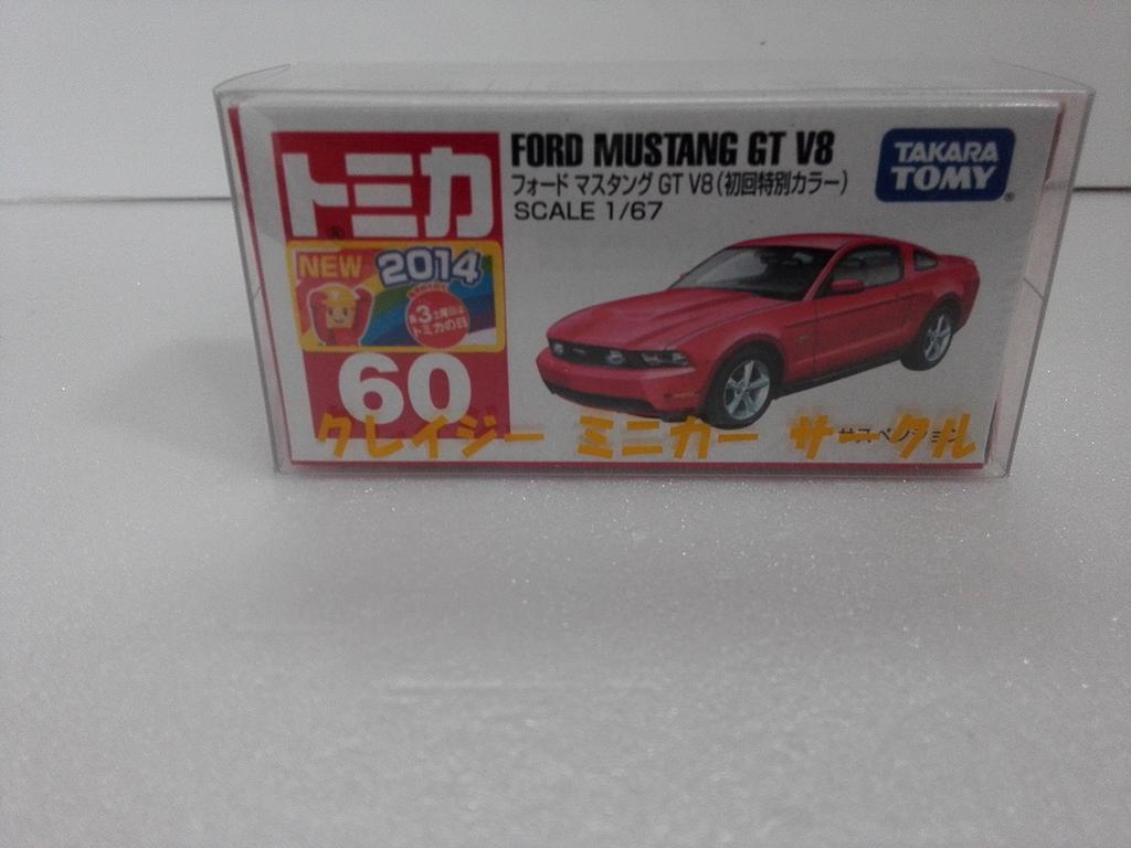 Tomica 60 Ford Mustang GT V8 First Press Limited Edition New Car Crazy Mini Car Case Ships from Amazon Warehouse Out-of-print No. Color, Sticker,