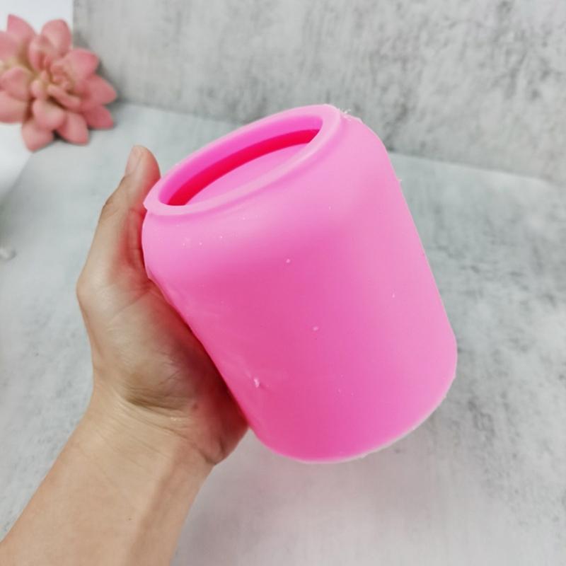 Cylinder Planter Silicone Mold Plaster Flower Pot Mold DIY Candle Cup Resin Mold Flower Vase Epoxy Resin  Casting Mold
