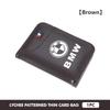 Zipper Short Wallets Multi Slots Leather Card Holder Coin Purse For BMW M Performance E36 E46 E60 E90 E91 E92 E93 F30 F20 xkhr50