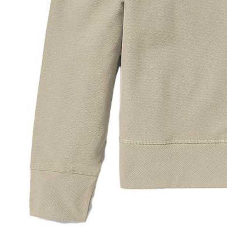 Timberland Solid Color Casual Loose Water-Resistant Fleece Crewneck Sweatshirt Women sweatshirt Sand A5X29-CY2