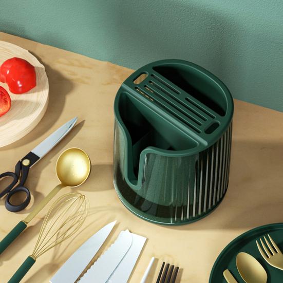 Kreativ dreneringsbase Oppbevaring Plassbesparende gulvmonterte spisepinner Kutteroppbevaringsstativ Husholdningsutstyr Kutterstativ