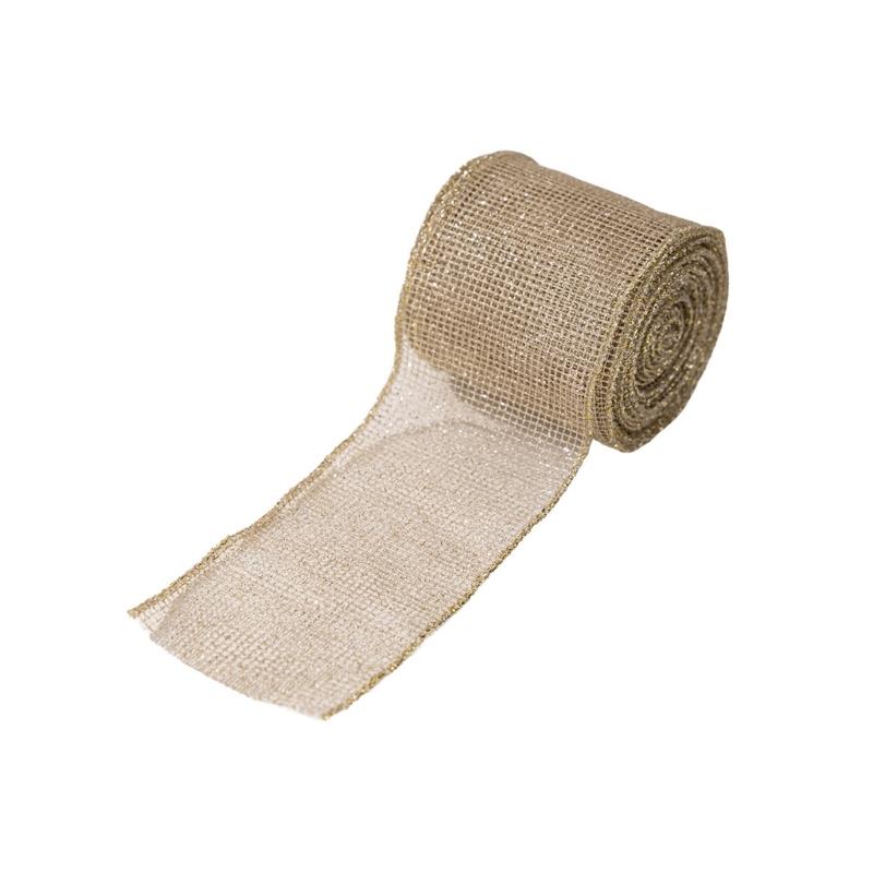 

Reusable Fabric Ribbon Spool For Festival DIY Projects Custom Bows And Tree Trimming Gift Wrapping for Holiday Crafts золотой