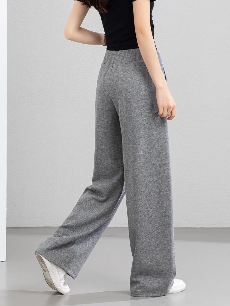 Yi Fei Women's Curved Blade Spring 2026 High-Waist Banana Wide-Leg Sweatpants