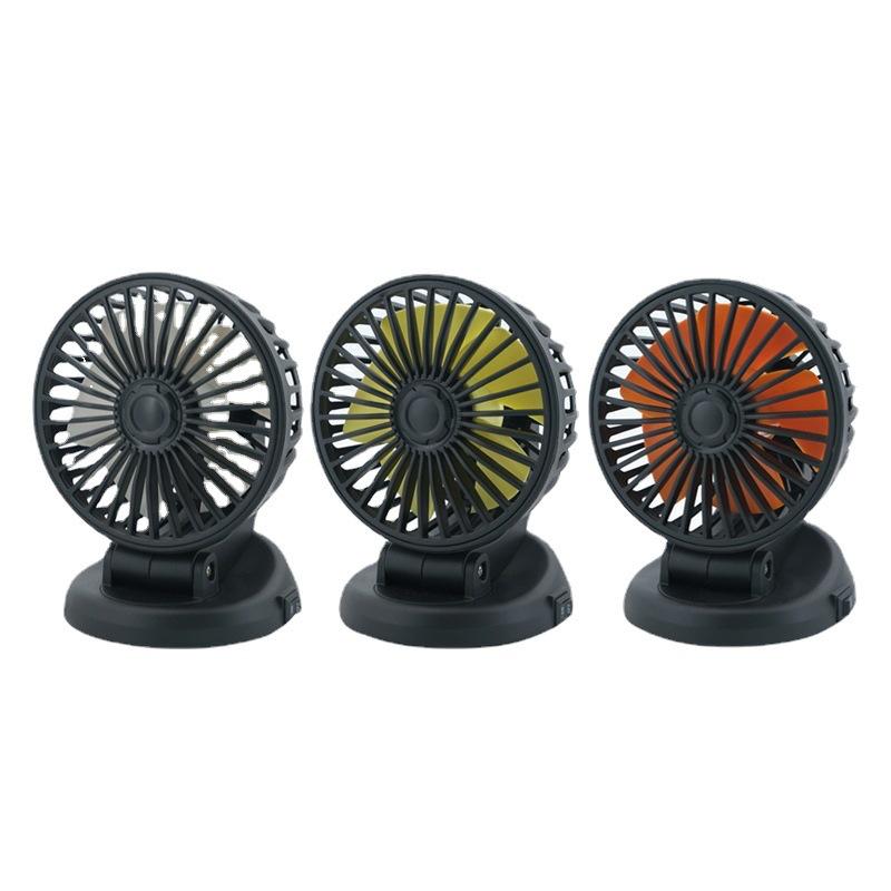 USB Double Head Car Fan - Instant Cooling for Various Vehicles - 12V/24V