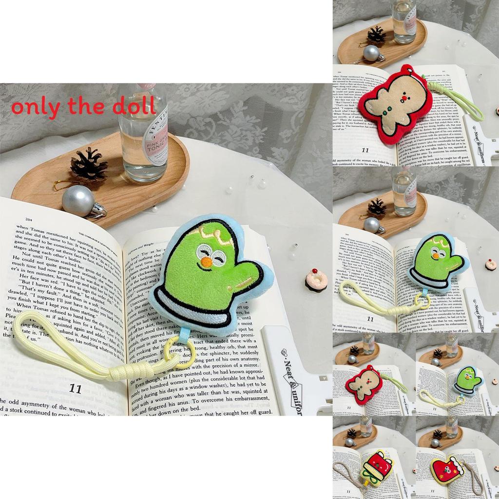 Weihnachts Plüsch Keks Charakter Handgemachter Schlüsselanhänger mit PP Baumwolle für Feiertagsgeschenk Dekoration