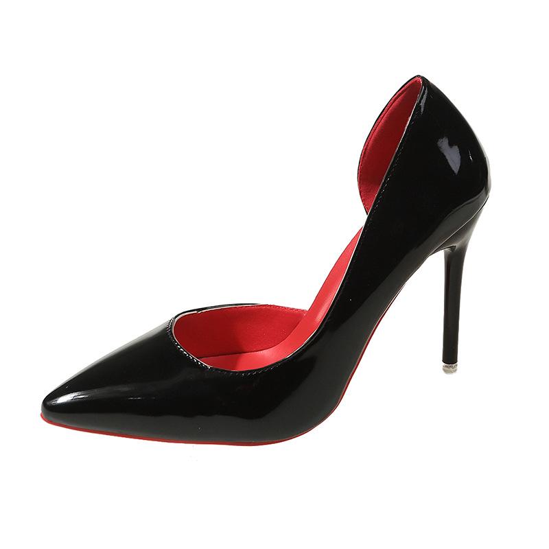 Large Size Red Bottom Stiletto High Heels, Pointed Toe, for Women and Transvestites (Size 34-44)