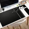 Black Cute Cat Mouse Pad Kawaii Cartoon Big Size Laptop Desk Mat Nonslip Gamer Keyboard Pad Gaming Computer Mousepad Easy Clean
