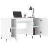 White Desk 140x50x75 cm Particleboard