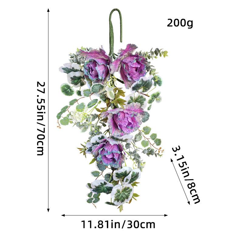 

Весенний венок на дверь, имитация перевернутого подсолнуха, украшение для гостиной S2-32 Purple Flower