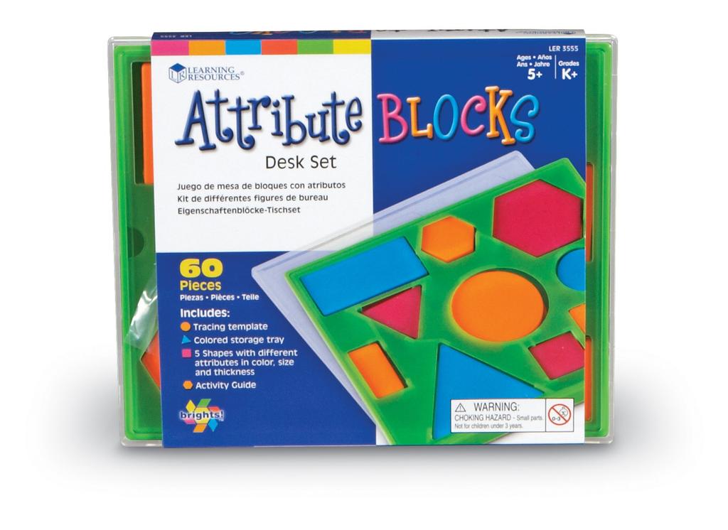 Learning Resources Shape and Pattern Blocks for 60 Authentic Toddlers, Sorting, Bright, Plastic, Pieces, LER3555,