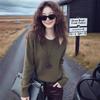 Korean Style Lazy Style Fake Two-piece Sweater Women's Autumn and Winter Casual Inner Top