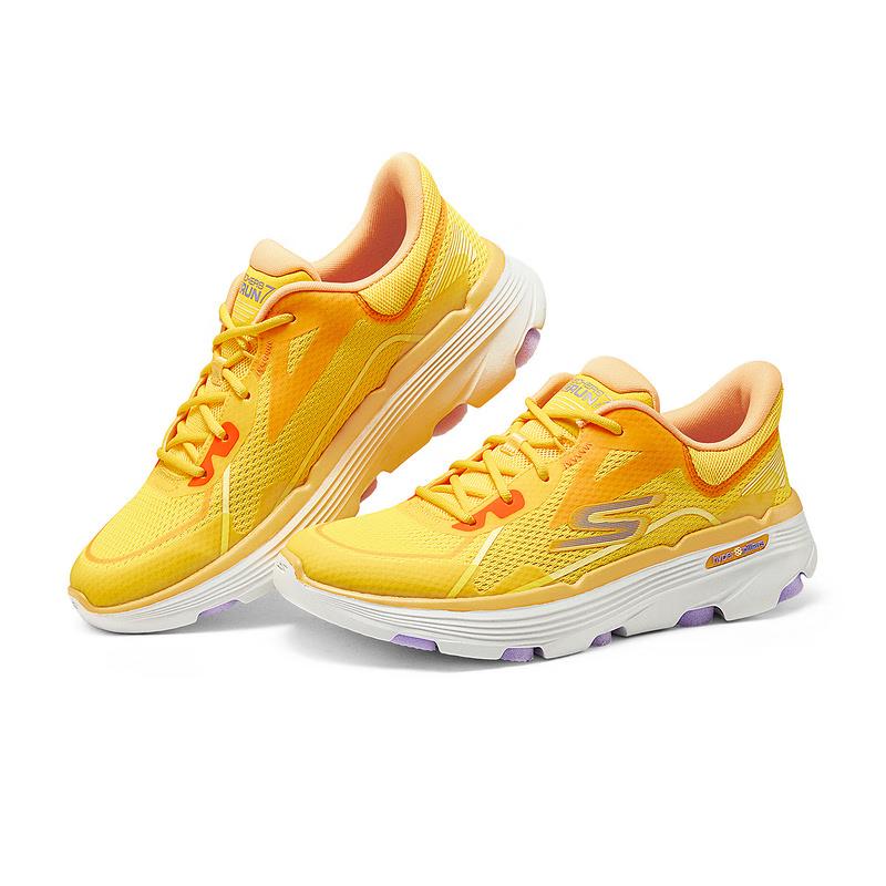 Skechers Go Run 7.0 Comfortable Versatile Low-Top Casual Running Shoes Women sneaker Yellow White 129336-YLOR