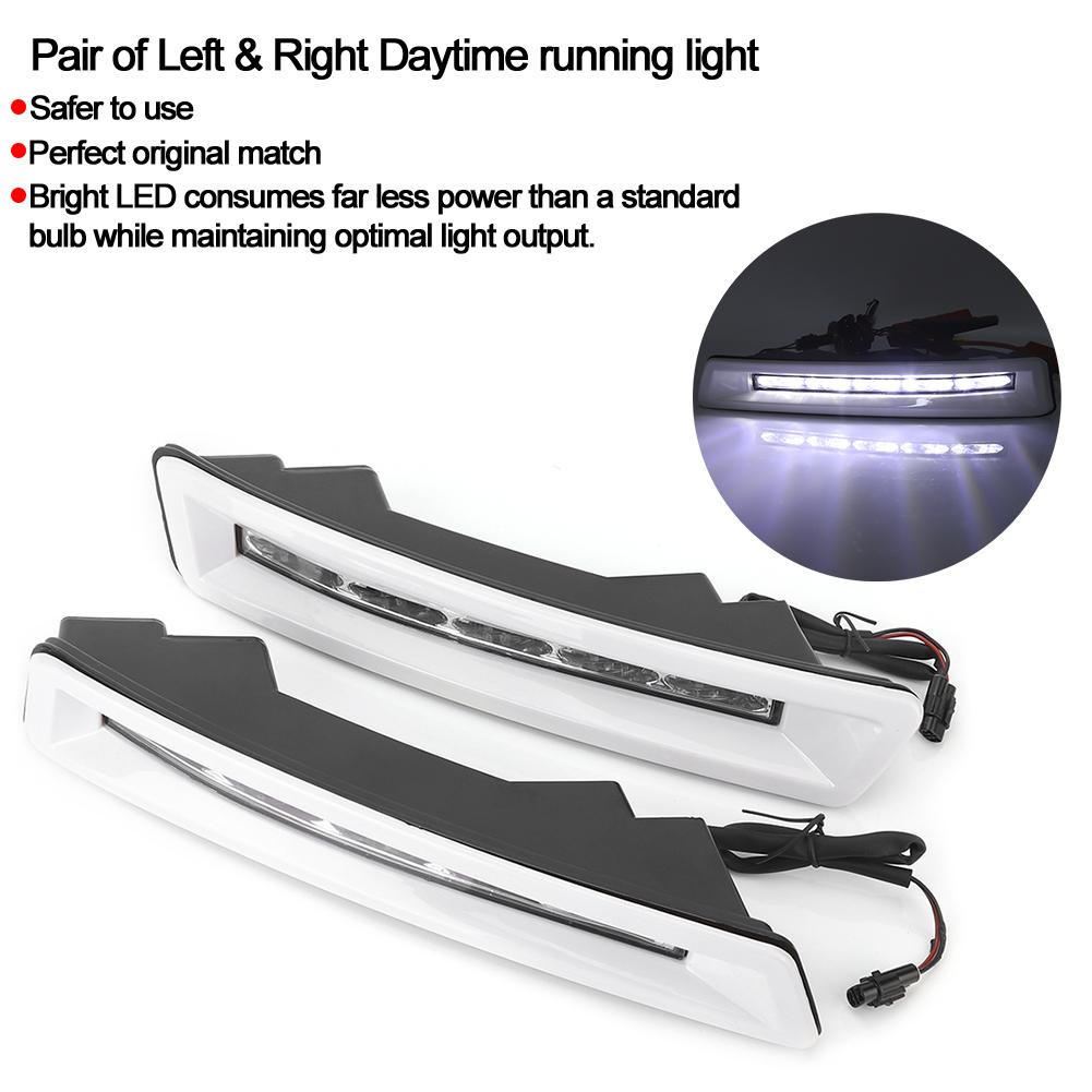 Pair of 12V LED DRL Daytime Running Lights Fit for Toyota Land Cruiser FJ200 2012-2013