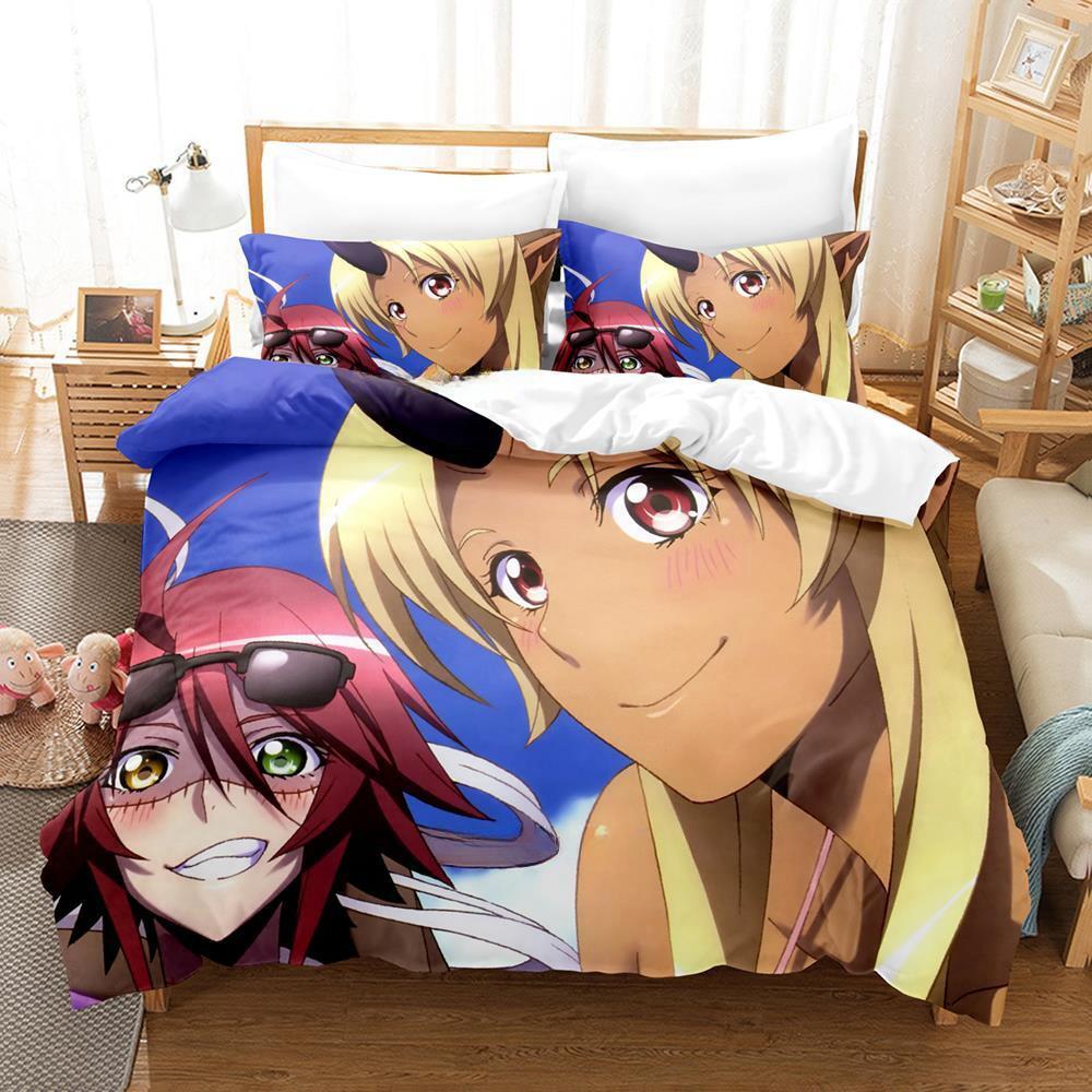 Monster Musume: Everyday Life With Monster Girls Bedding Set Cartoon Anime three-piece set Adult Kid Bedroom Duvet cover Sets
