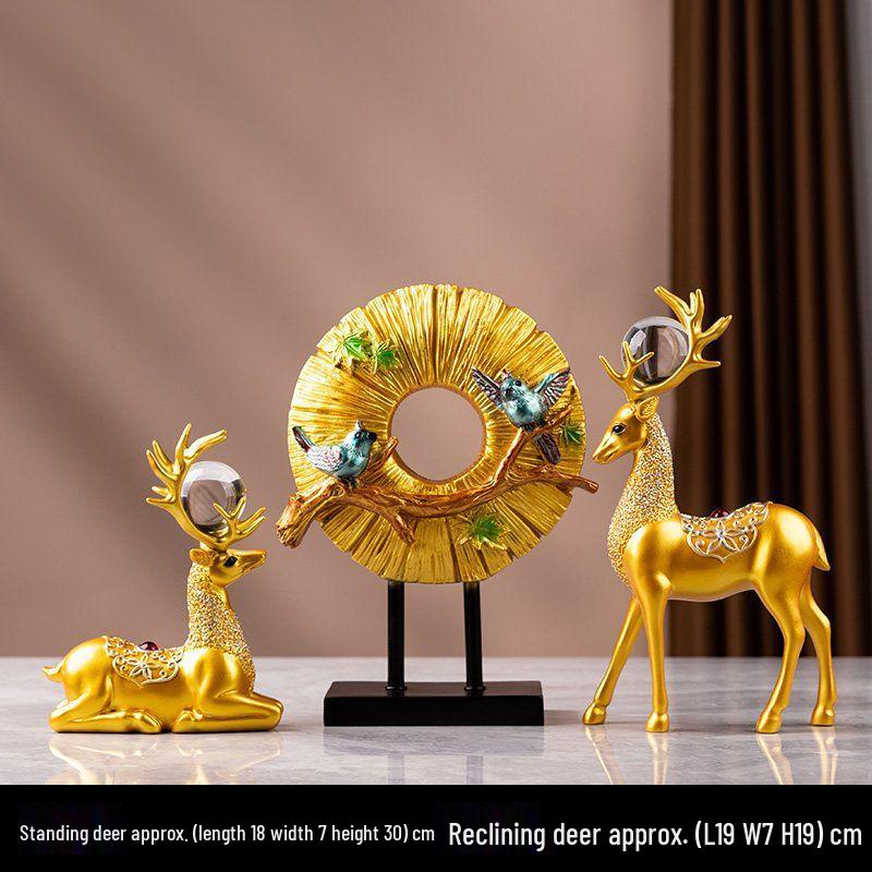 Creative Deer Ornament for Home Decor - Perfect for Living Room, Wine Cabinet, TV Stand, or Entryway Display