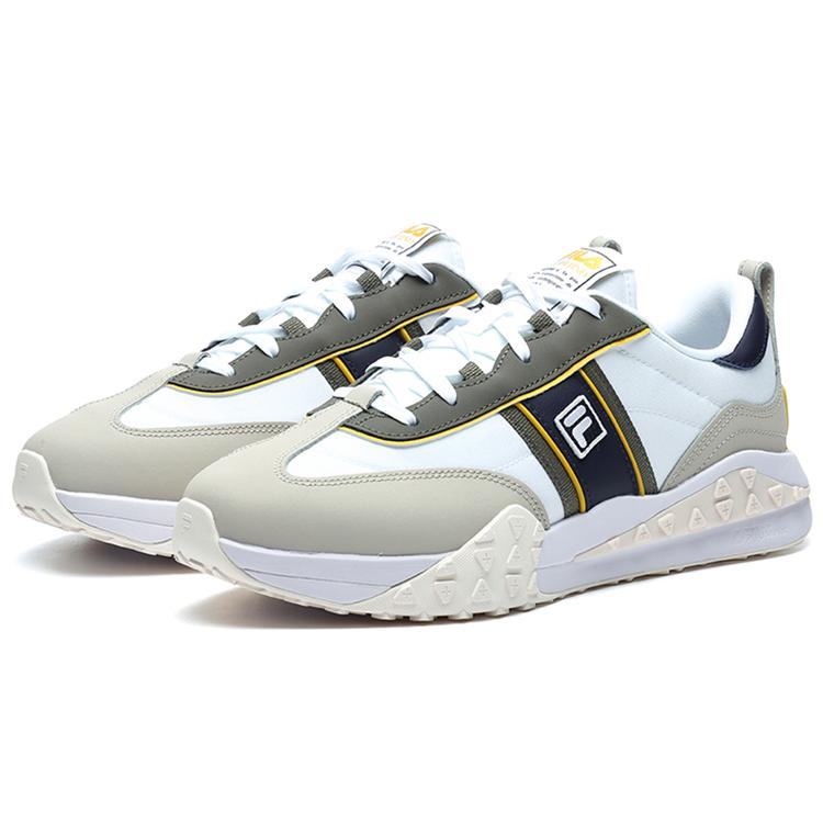 New FILA Athletics Brick Shoes 'White Grey Yellow' F12M211119FWP