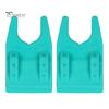 1 Pair Silicone Bucket Fishing Rod Holder Portable Lightweight Non-slip U-shaped Clamp-on Lure Container Bucket Fishing Pole Rest Rack Raft Fishing