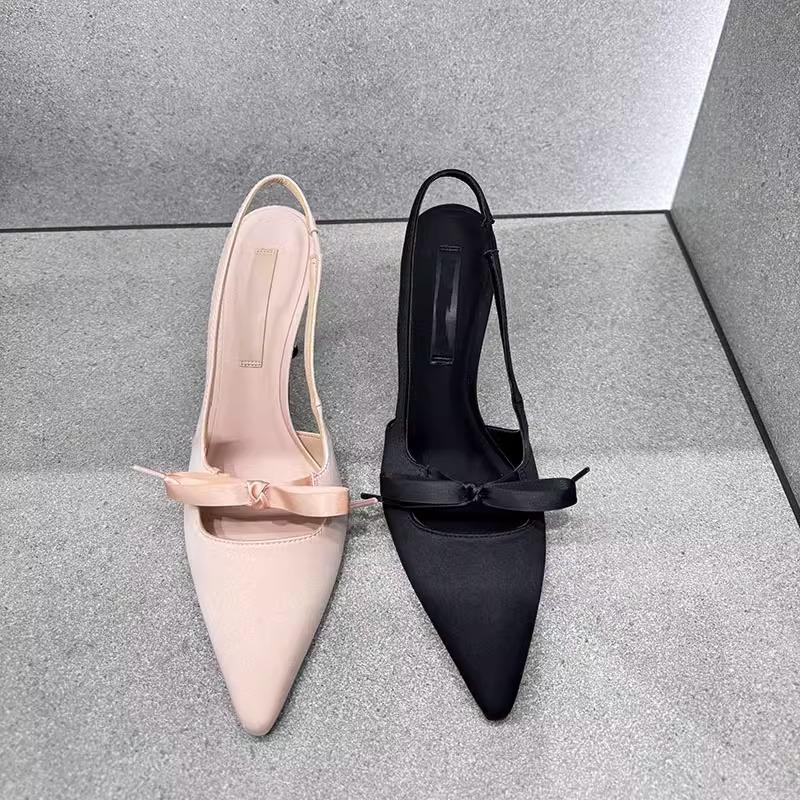 Summer Thin High Heel Women Single Shoes Fashion Pink Pointed Toe Sandals Women Design Banquet Party Sandalias Women Heels Pumps
