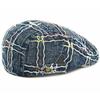 HT5047 Berets Spring Autumn Denim Cap for Men Women Retro Artist Painter Beret Hat Male Female Ivy Flat Cap Adjustable Beret Cap