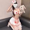 Sexy Lingerie Sweet Nurse Pure Desire Cute Hot Uniform Sexy Lingerie Sweet Spicy Hollow Pajama Set
