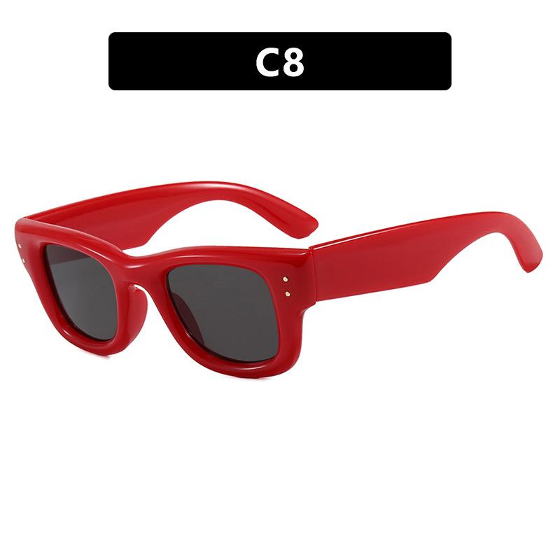 Unisex Square Sunglasses Retro Full Frame PC Lens 9 Colors 2025 Fashion Sun Glasses for Party Street Style