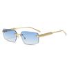 Lunettes de soleil vintage sans monture pour femmes hommes Rectangle Lunettes de soleil Féminin Ovale Lunettes de soleil pour Homme Femme Lunettes
