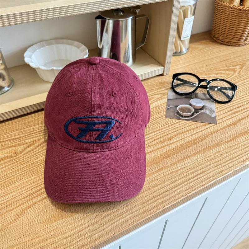 

Глубокая бейсболка с вышивкой для женщин на весну и лето, универсальная, подчеркивающая лицо, солнцезащитная кепка M（56-58cm）