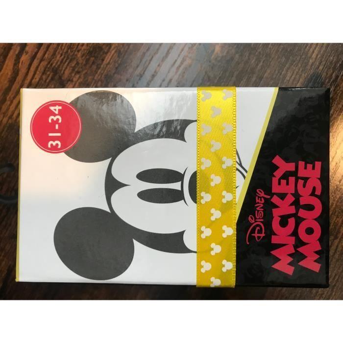 Chaussettes - Mickey - Lot de 3 paires - Taille 31-34 - Multicolore - Mixte