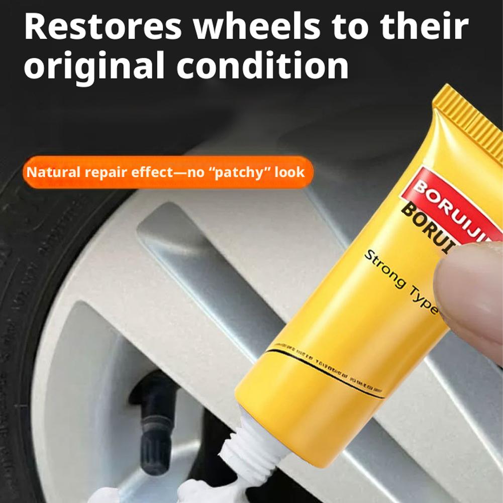 Car Wheel Polishing Compound Paste, Heavy Duty Metal Polish for Alloy Rims, Remove Rust, Oxidation & Brake Dust, Restore Deep Shine & Luster