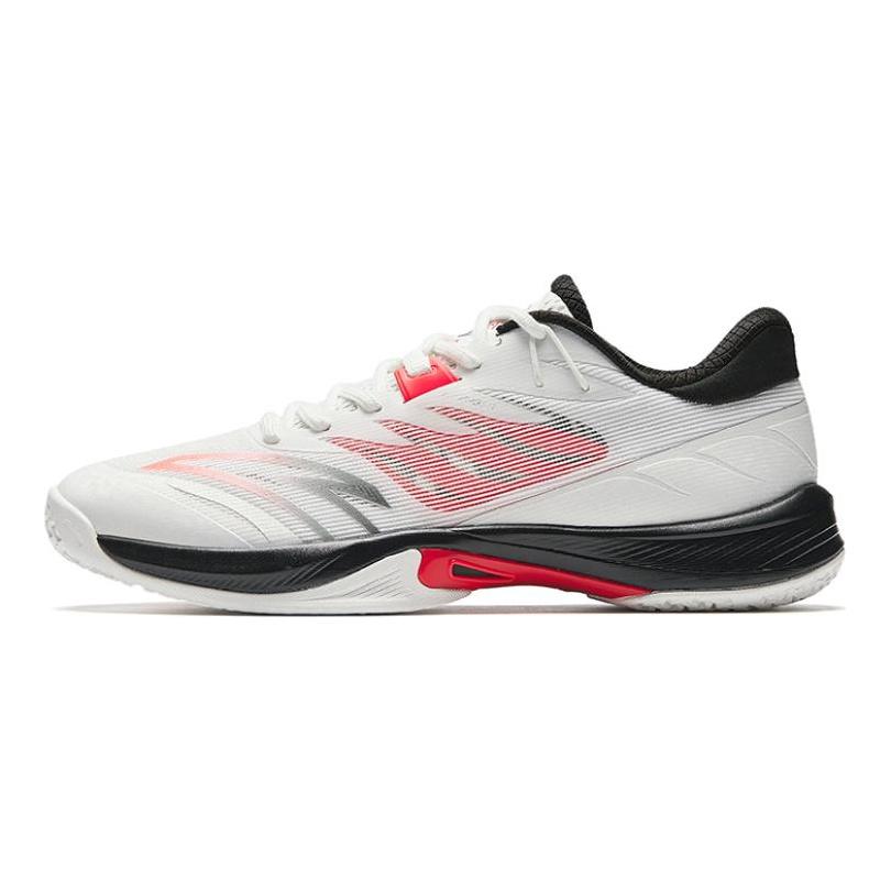 Anta Comfortable Simple Trendy Non-Slip Wear-Resistant Low-Top Badminton Shoes Men Sneaker White Red Black 412510971-4