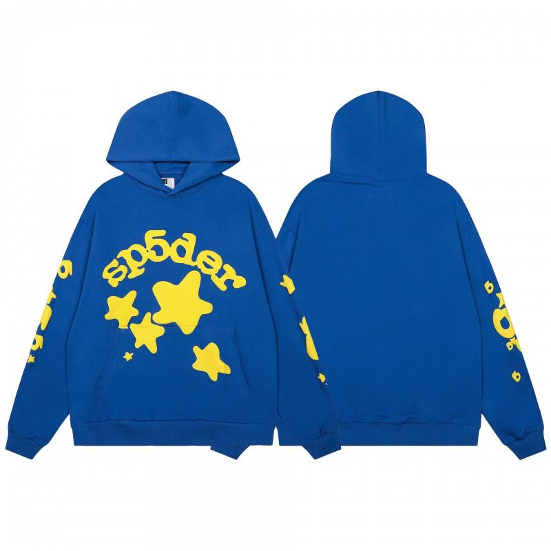 Mens Spider Web Graphic Hoodie High Street Loose Fit Long Sleeve Pullover Teens