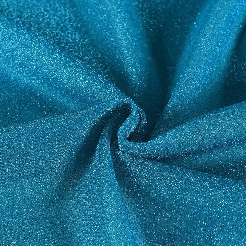 NEW Glitter Yarn Fabric Soft High Stretch Particles Starry Bright Cloth For Colorful Stage Costume Wedding Decor Textiles Fabric