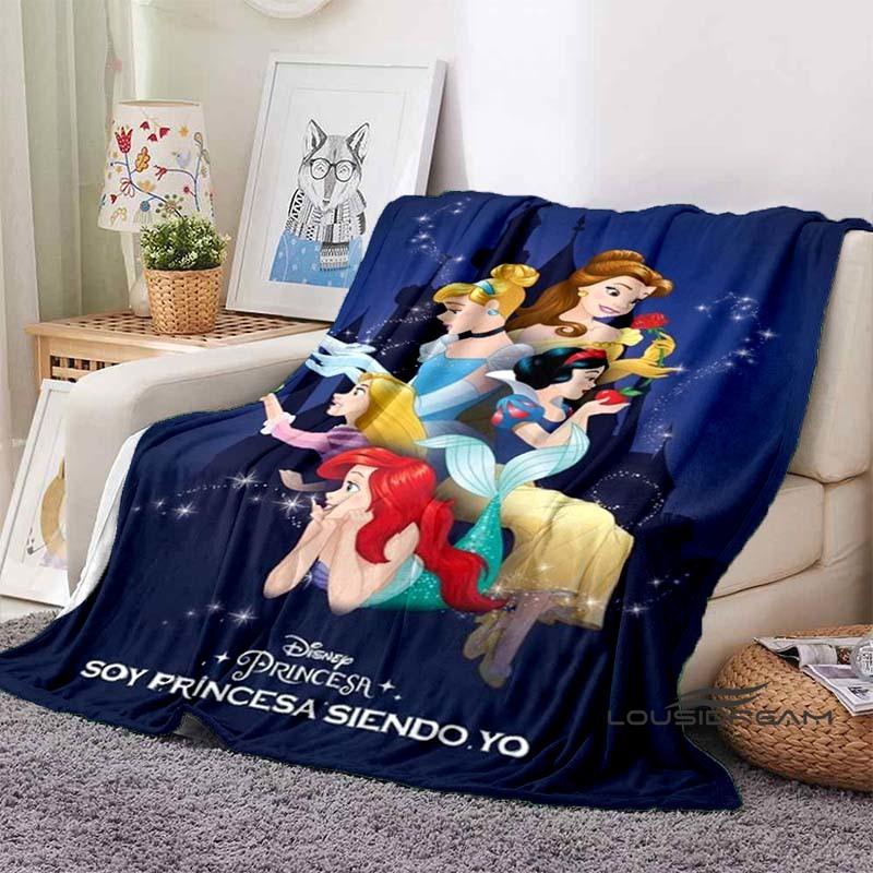 3D Printed Disney Princess Cartoon Blanket, Suitable for All Seasons, Wearable By Children and Adults, A Luxurious Gift Choice.