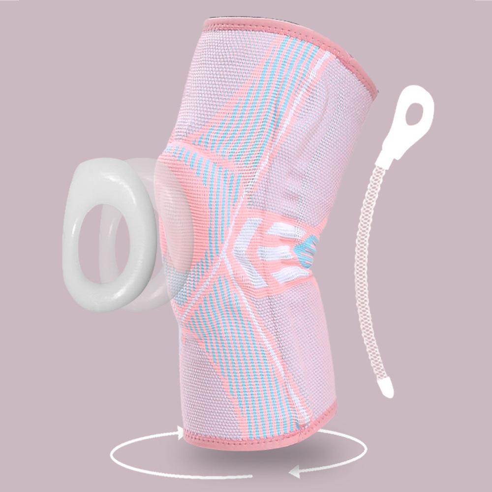 

Sports Knee Pads Fitness Running Legs Knee Joint Protection Silicone Spring Pressurized Knitted Calf Protector M
