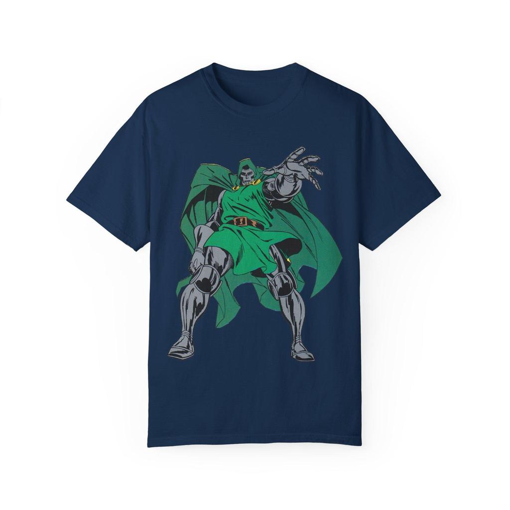 Doctor Doom Heavyweight Cotton Graphic Tshirt Prue Cotton Tee Fitness Print Workout Tee Streetwear Harajuku Men Clothing Top