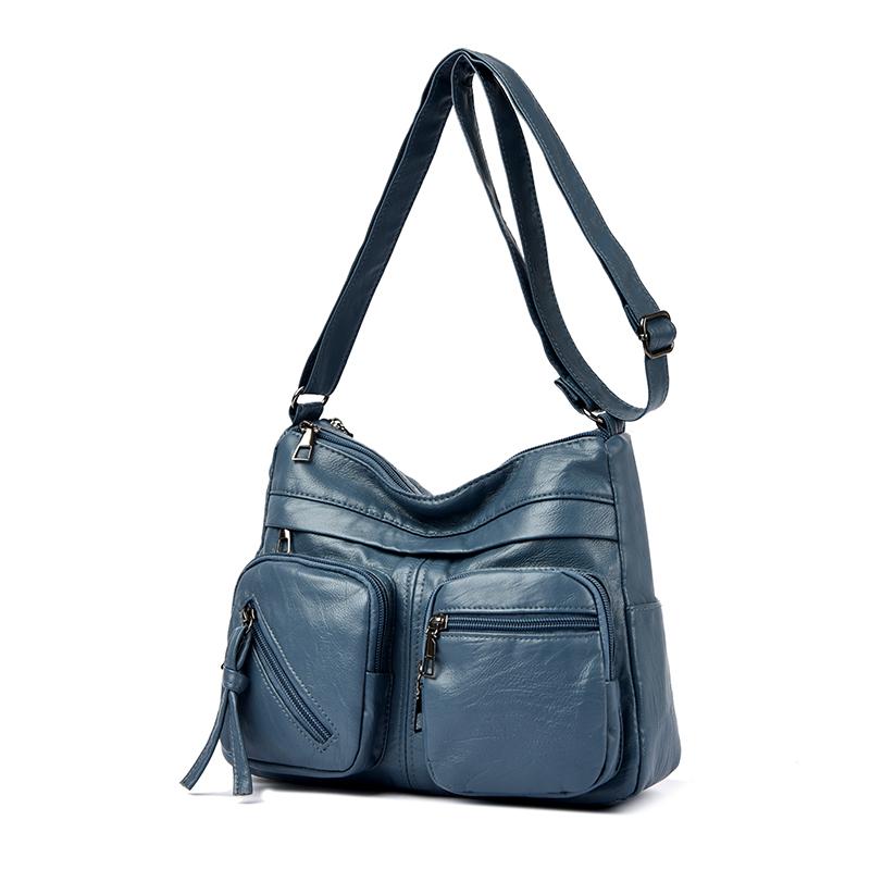 Vintage Shoulder Bag Multi-zipper Mother Bag