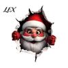 3D Holiday Wall Art Christmas Stickers, Decals for Living Room Bedroom And Party Decor Decor, Removable PVC Festive Home Entrance Classroom