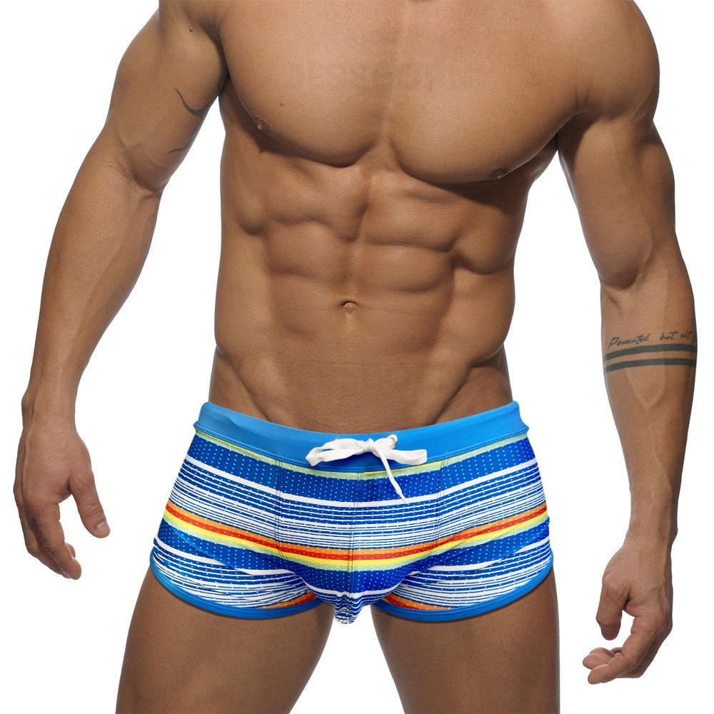 

JESSBORN Men s Square Leg Swim Briefs with Side Slit and Bulge Enhancer Extra Extra Large