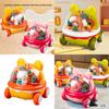 Childrens Puzzle Toy Transparent Gear Cartoon Bear Push Car For Parent Child Interaction
