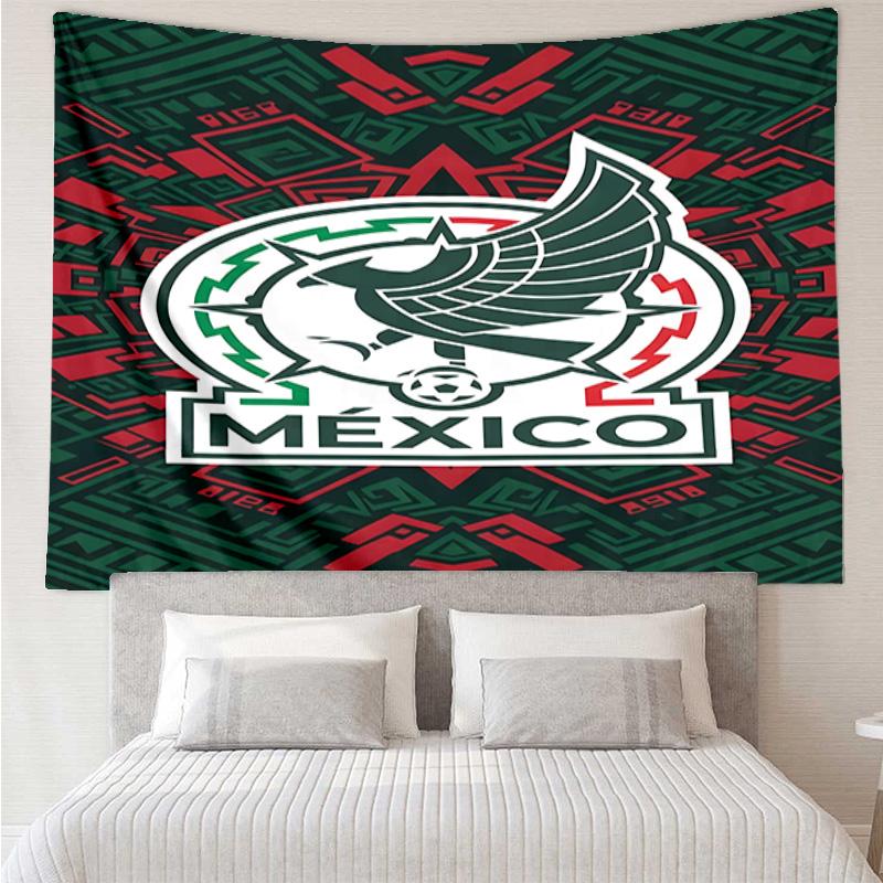 Mexico Football Crest Tapestry Hanging for Bedroom,Livingroom, Playroom,Decor Art Room Wall Tapestry Holiday and Birthday Gifts