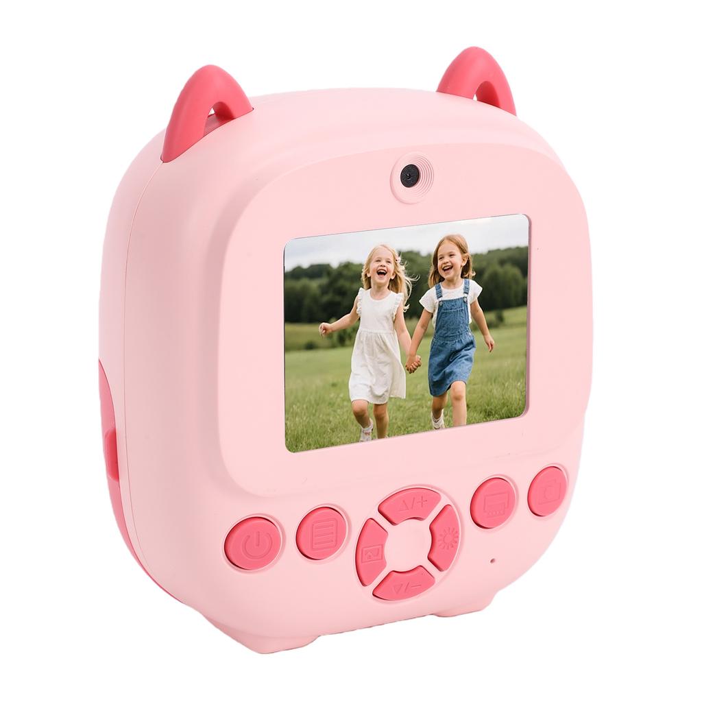 Kids Instant Print Camera 1080P 48MP HD Digital Camera AI Voice Thermal Printer with Selfie Timer Game Music