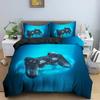 Kids Teens Video Games Duvet Cover Set Boys Gamer Comforter Cover Gaming Controller Pattern Bedding Set Polyester Quilt Cover