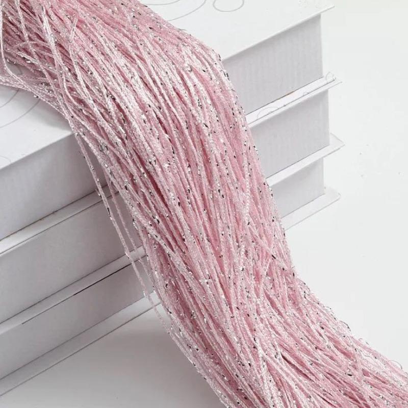 100x200CM Living Room String Curtain Shiny Tassel Silver Line Cortinas Solid Color Window Home Door Divider Curtain