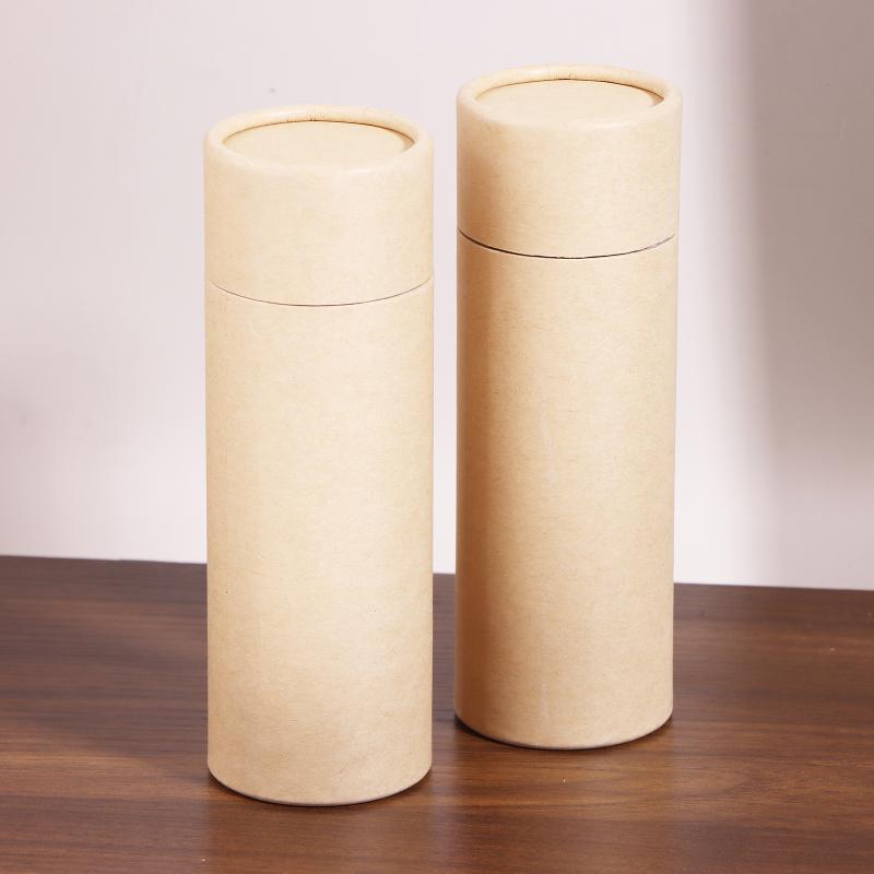 1/3/5/10 Piezas Tubos de Cartón Kraft Contenedores Redondos de Papel Kraft Para Lápices Lata de Té Café Cosméticos Manualidades Regalo
