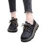 Real soft leather women's spring and autumn new thick-soled lace-up versatile soft-soled comfortable small leather shoes