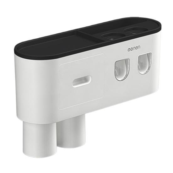 Toothbrush Holder Space Saving Cup Upside Down Punch-free Toothbrush Holder Stand with Mouthwash Cup for Home