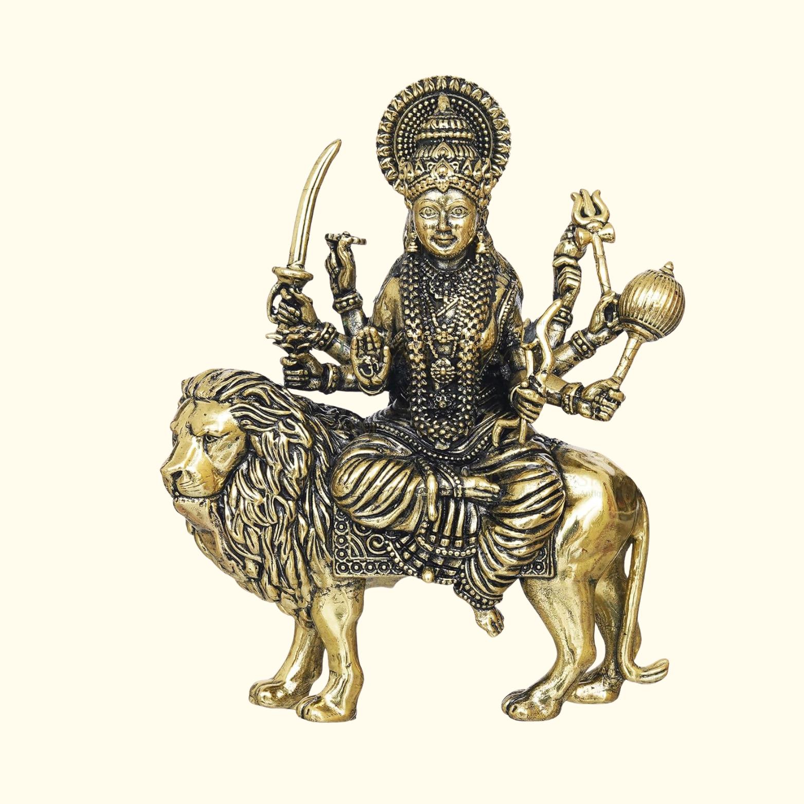 Durga Maa Sitting On Lion Murti Goddess Sherawali Maa Idol, Mata Rani Statue