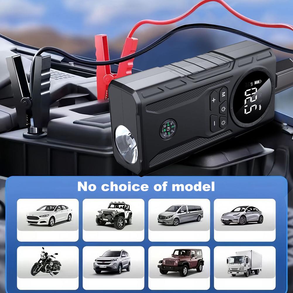 39800mAh Car Wireless Air Pump with Light Jump Starter Electric Tire Pump USB Rechargeable Bicycle Air Compressor for Car Tires